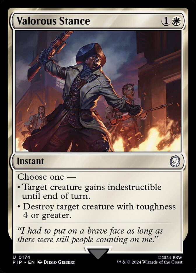 Valorous Stance 174 - Fallout MTG card