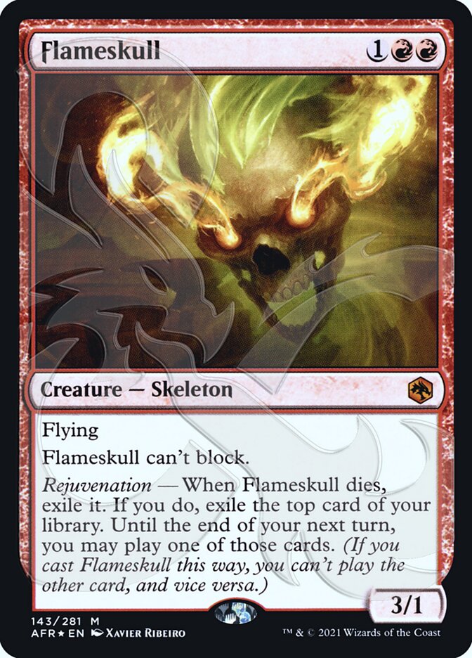 Flameskull 143a - Adventures in the Forgotten Realms Promos MTG card