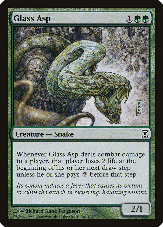 Glass Asp 197 - Time Spiral MTG card