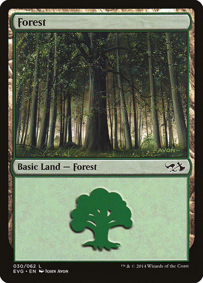 Forest 30 - Duel Decks Anthology: Elves vs. Goblins MTG card