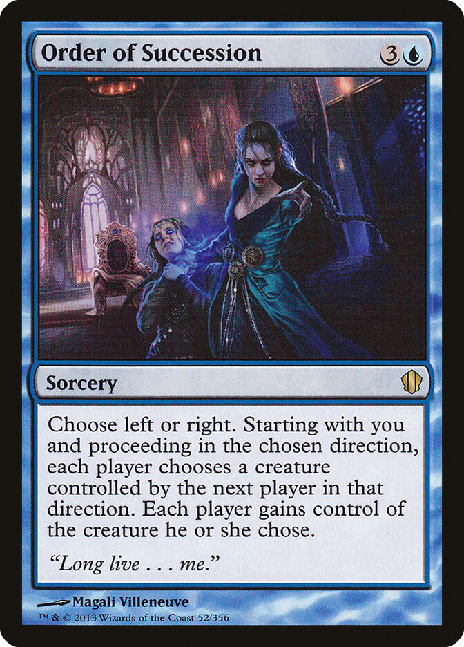 Order of Succession 52 - Commander 2013 MTG card