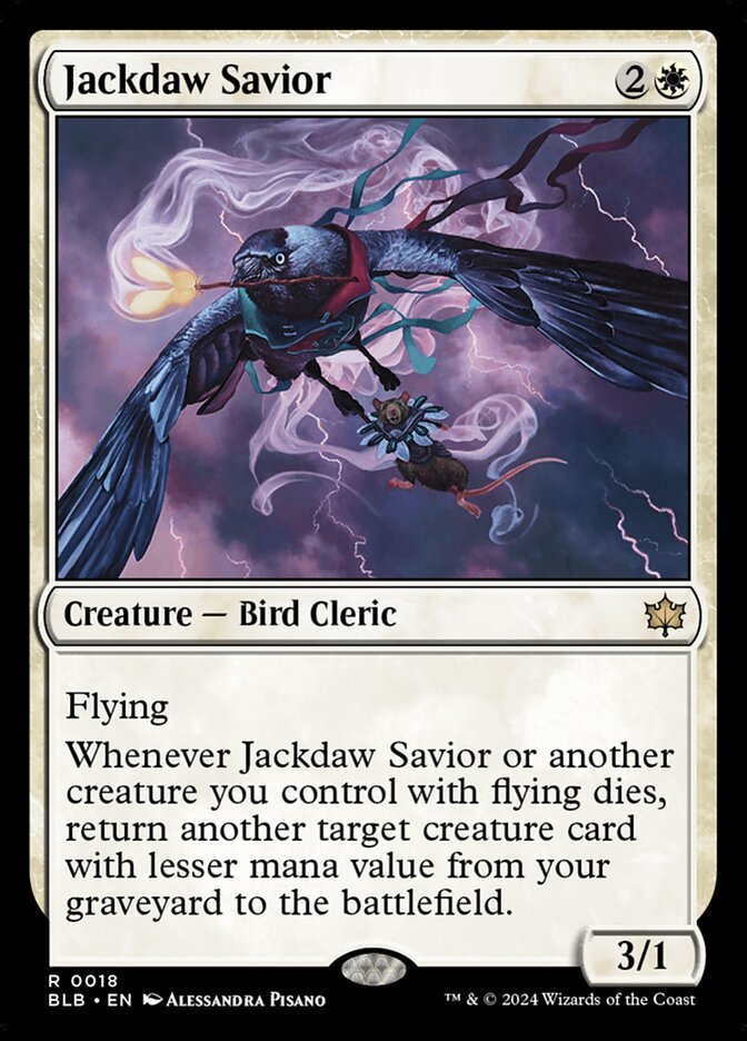 Jackdaw Savior 18 - Bloomburrow MTG card