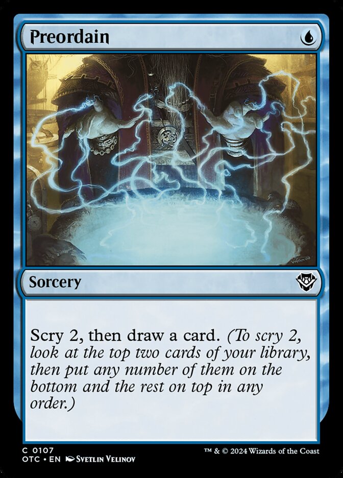 Preordain 107 - Outlaws of Thunder Junction Commander MTG card