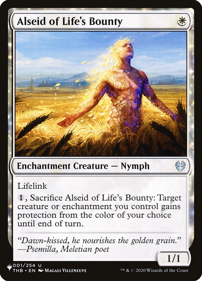 Alseid of Life's Bounty THB-1 - The List MTG card