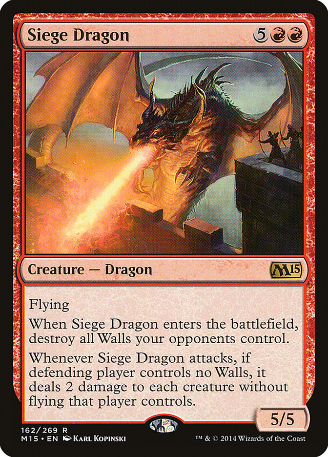 Siege Dragon 162 - Magic 2015 MTG card