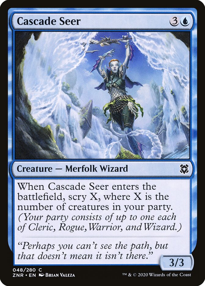 Cascade Seer 48 - Zendikar Rising MTG card
