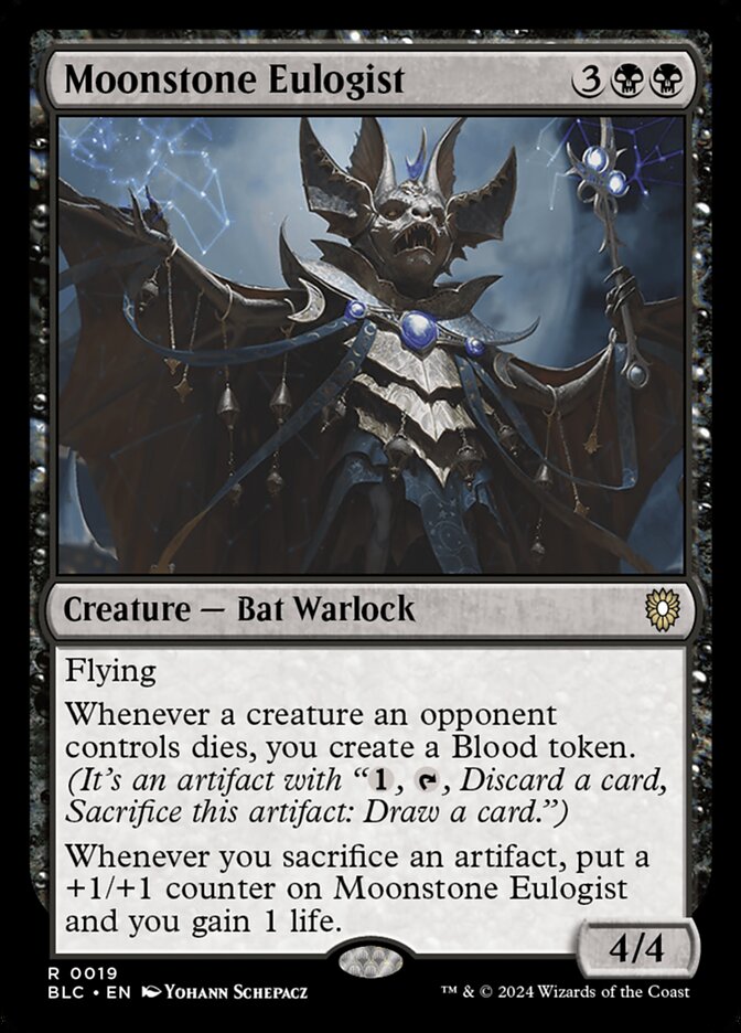 Moonstone Eulogist 19 - Bloomburrow Commander MTG card