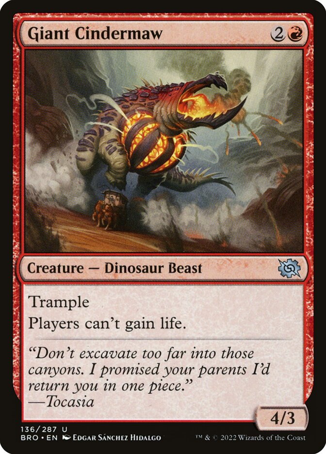Giant Cindermaw 136 - The Brothers' War MTG card