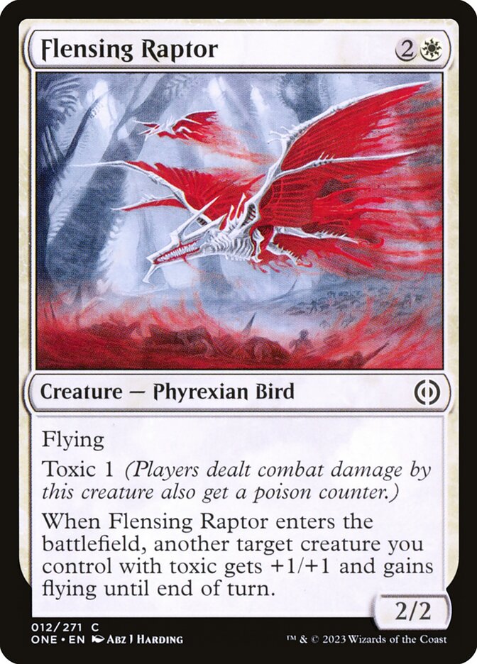 Flensing Raptor 12 - Phyrexia: All Will Be One MTG card