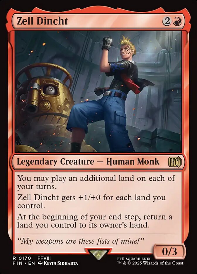 Zell Dincht 170 - Final Fantasy MTG card