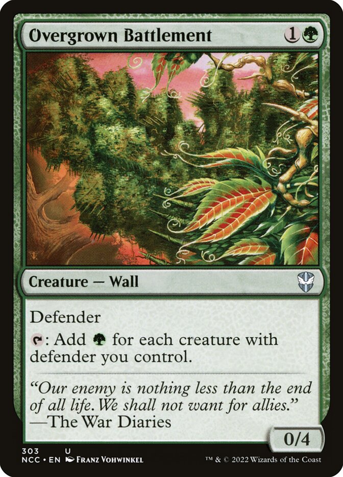 Overgrown Battlement 303 - New Capenna Commander MTG card