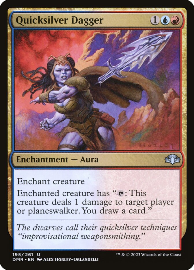 Quicksilver Dagger 195 - Dominaria Remastered MTG card