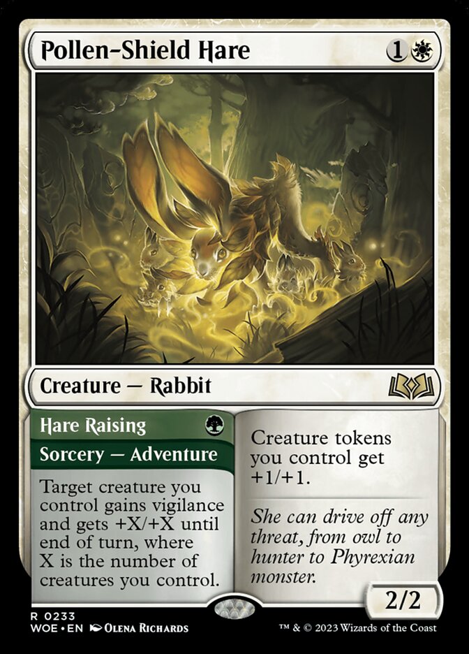 Pollen-Shield Hare // Hare Raising 233 - Wilds of Eldraine MTG card