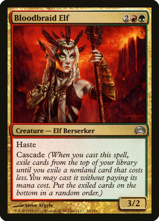 Bloodbraid Elf 84 - Planechase 2012 MTG card
