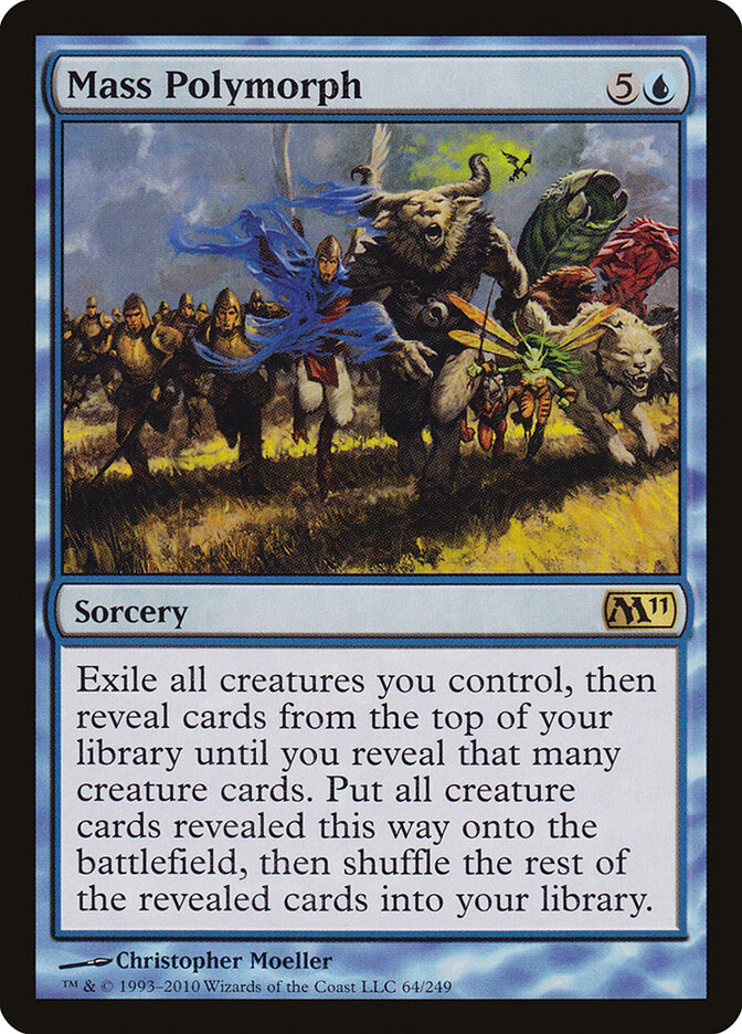 Mass Polymorph 64 - Magic 2011 MTG card