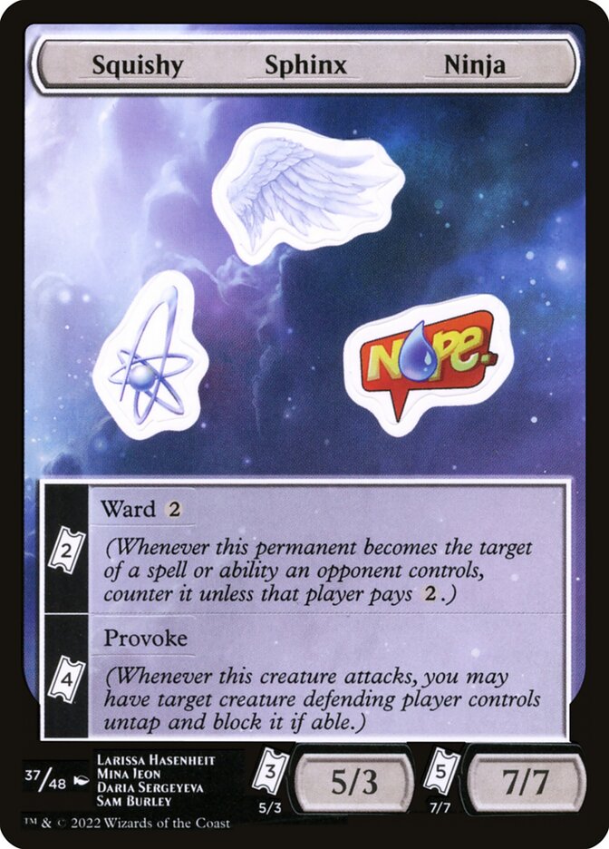 Squishy Sphinx Ninja 37 - Unfinity Sticker Sheets MTG card