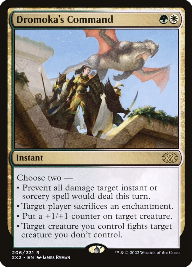 Dromoka's Command 206 - Double Masters 2022 MTG card