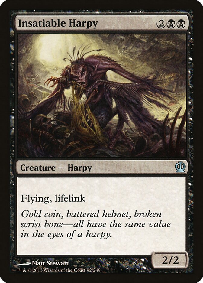Insatiable Harpy 92 - Theros MTG card