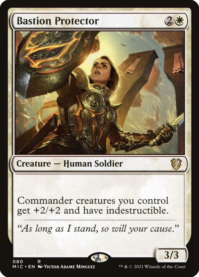 Bastion Protector 80 - Midnight Hunt Commander MTG card