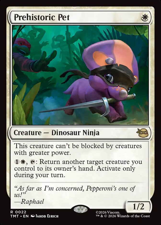 Prehistoric Pet 22 - Teenage Mutant Ninja Turtles MTG card