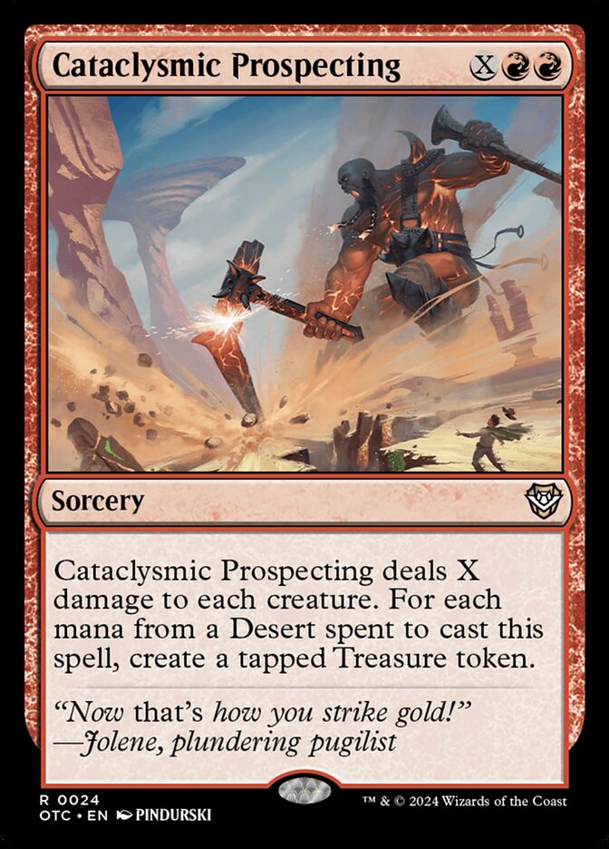 Cataclysmic Prospecting 24 - Outlaws of Thunder Junction Commander MTG card