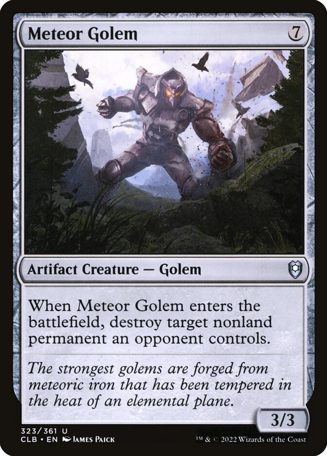 Meteor Golem 323 - Commander Legends: Battle for Baldur's Gate MTG card