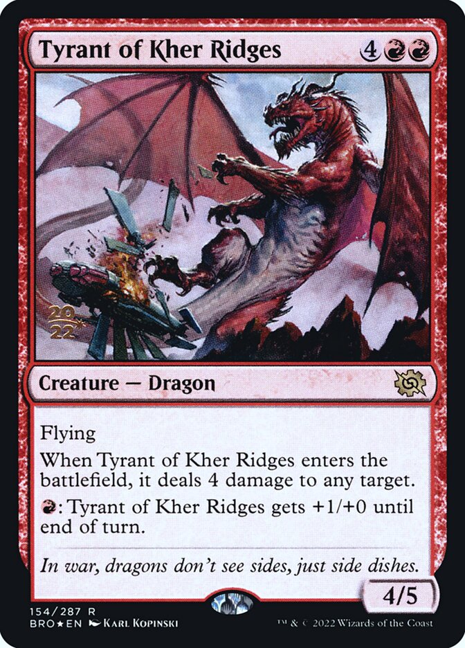 Tyrant of Kher Ridges 154s - The Brothers' War Promos MTG card