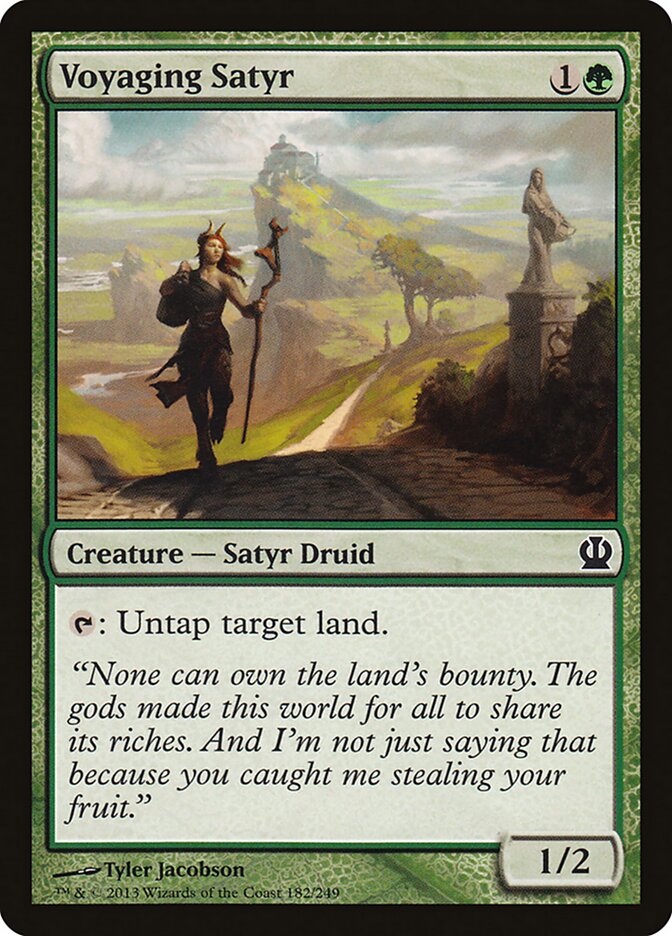 Voyaging Satyr 182 - Theros MTG card