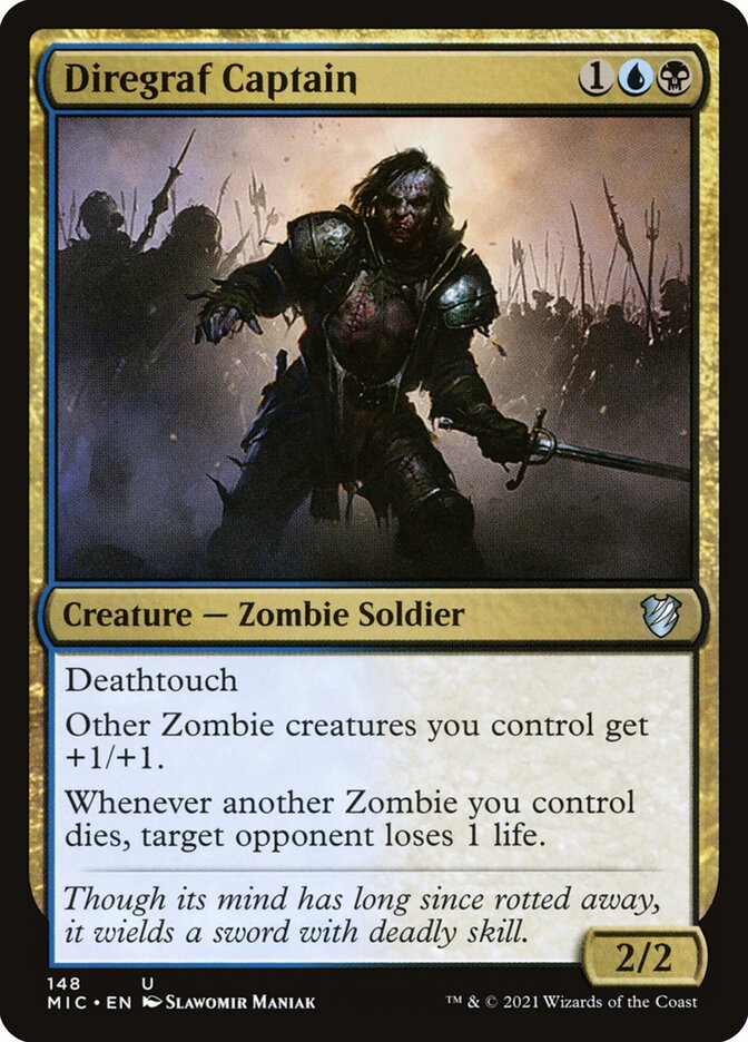Diregraf Captain 148 - Midnight Hunt Commander MTG card