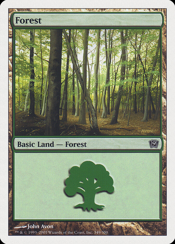 Forest 349 - Ninth Edition MTG card