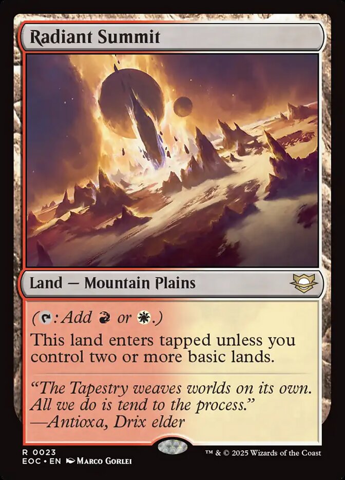 Radiant Summit 23 - Edge of Eternities Commander MTG card