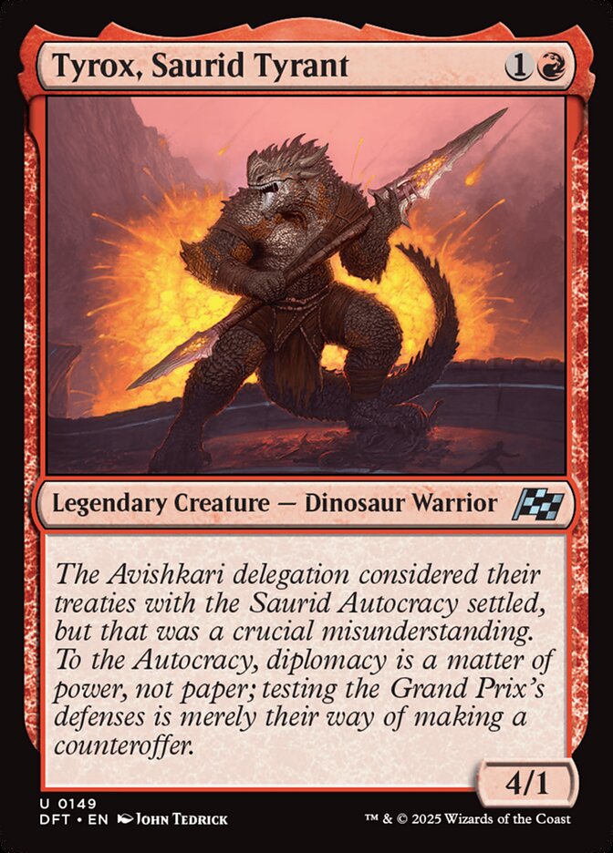 Tyrox, Saurid Tyrant 149 - Aetherdrift MTG card