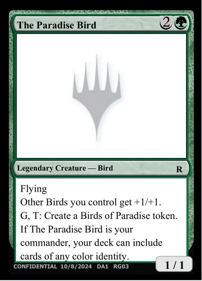The Paradise Bird RG03f - Unknown Event MTG card