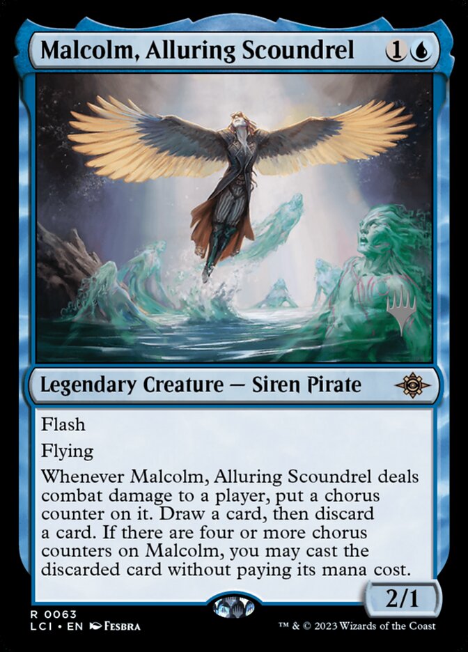 Malcolm, Alluring Scoundrel 63p - The Lost Caverns of Ixalan Promos MTG card