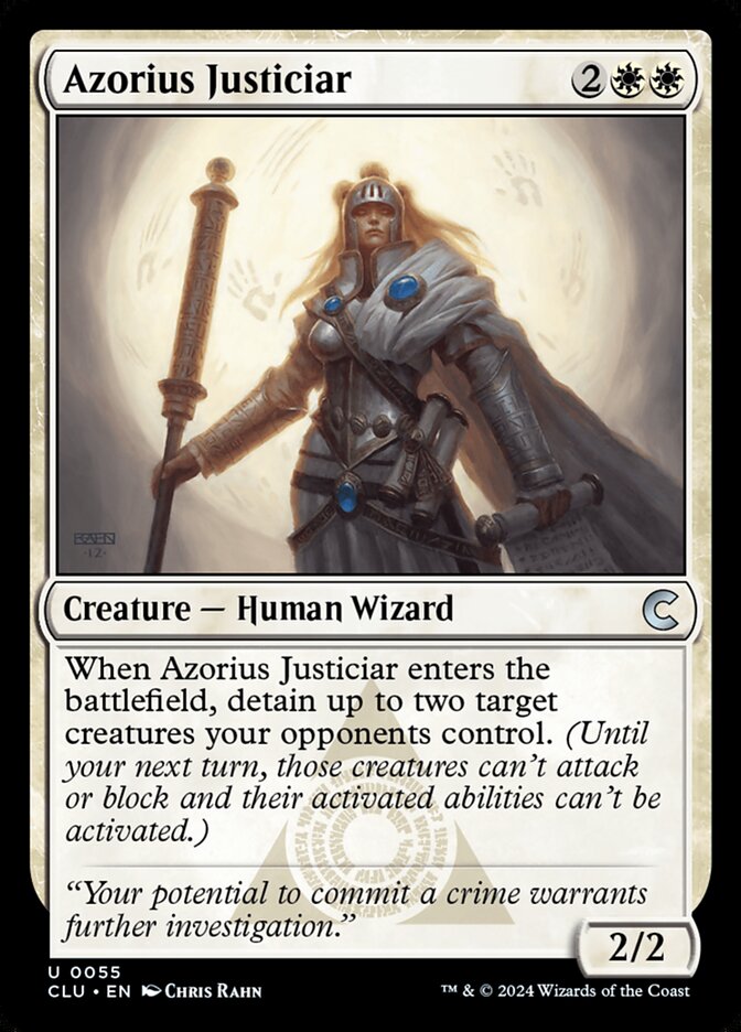 Azorius Justiciar 55 - Ravnica: Clue Edition MTG card