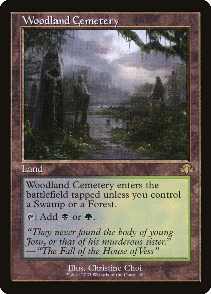 Woodland Cemetery 401 - Dominaria Remastered MTG card