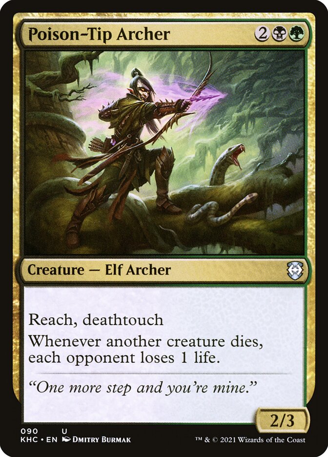 Poison-Tip Archer 90 - Kaldheim Commander MTG card