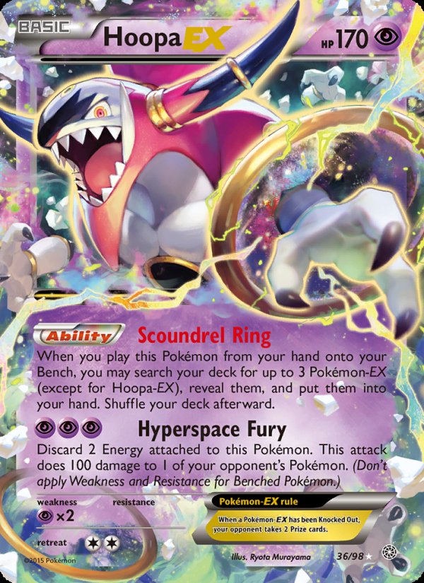 Hoopa EX 36/98 - Ancient Origins Pokemon card