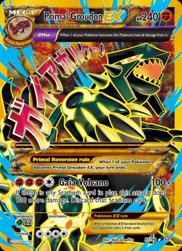 Primal Groudon EX 97/98 - Ancient Origins Pokemon card
