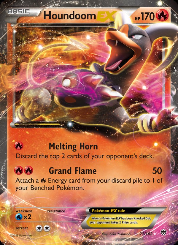 Houndoom EX 21/162 - BREAKthrough Pokemon card
