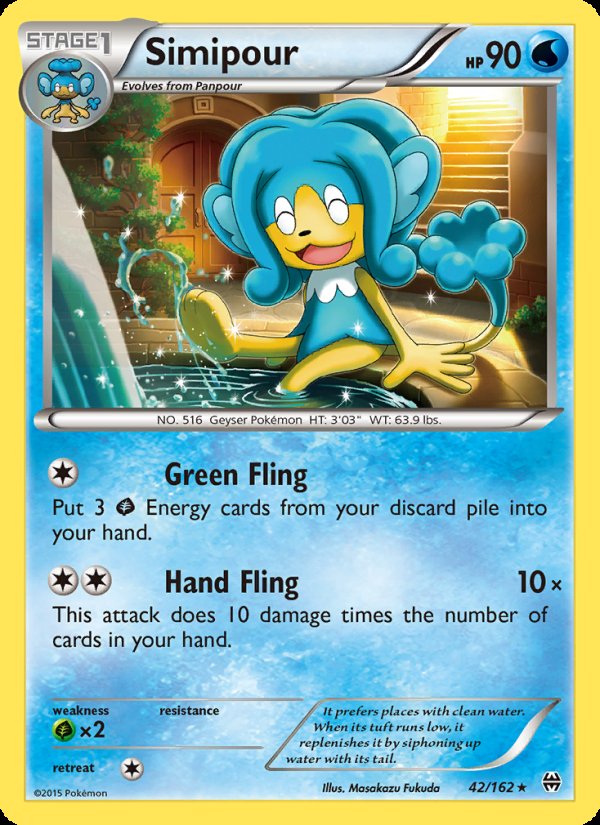 Simipour 42/162 - BREAKthrough Pokemon card