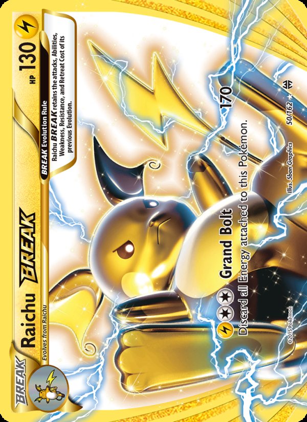 Raichu BREAK 50/162 - BREAKthrough Pokemon card