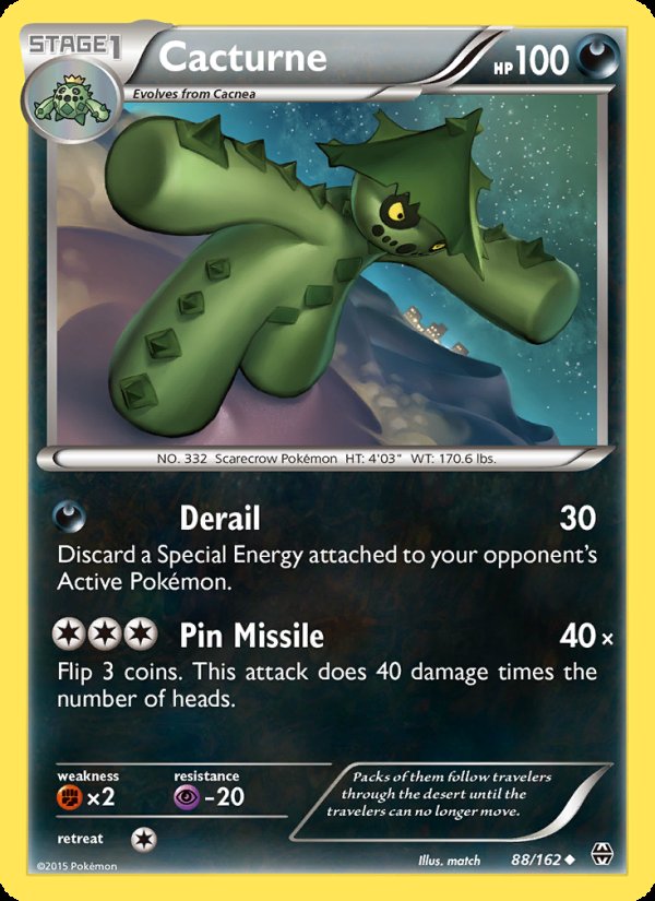 Cacturne 88/162 - BREAKthrough Pokemon card