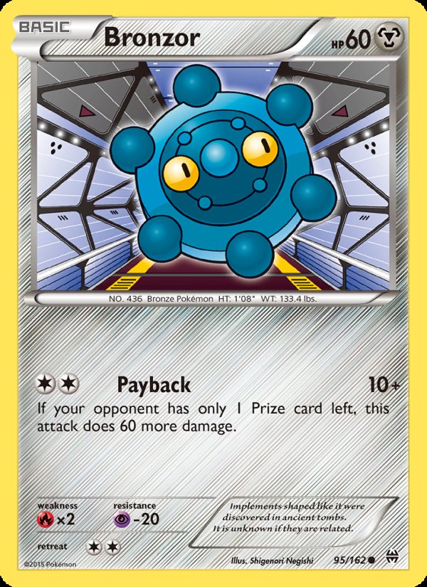 Bronzor 95/162 - BREAKthrough Pokemon card