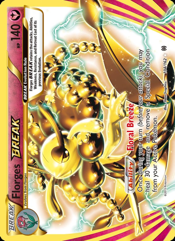 Florges BREAK 104/162 - BREAKthrough Pokemon card