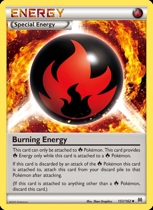 Burning Energy 151/162 - BREAKthrough Pokemon card
