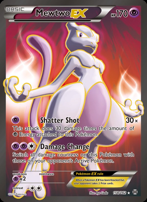 Mewtwo EX 158/162 - BREAKthrough Pokemon card
