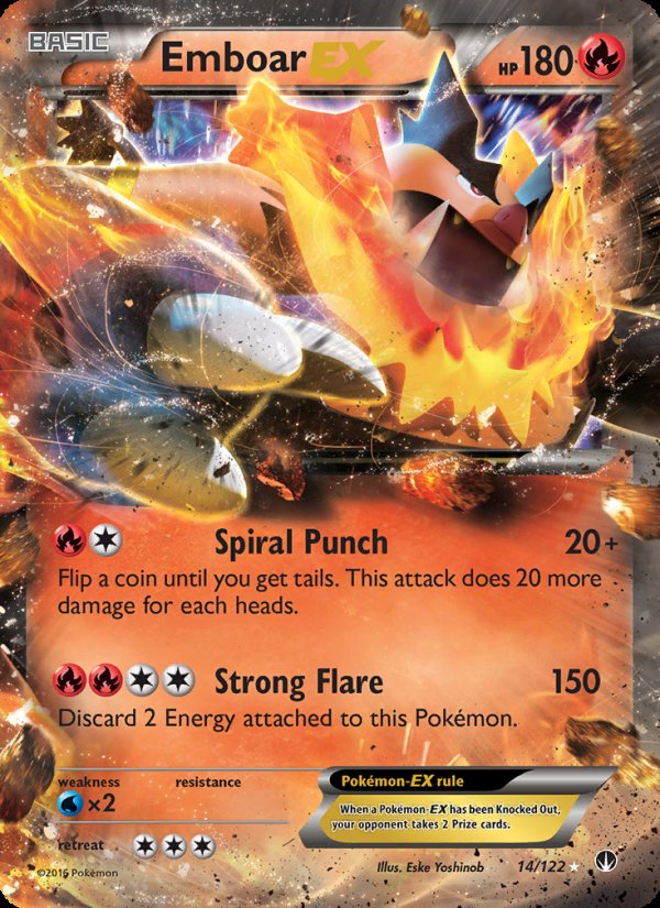 Emboar EX 14/122 - BREAKpoint Pokemon card
