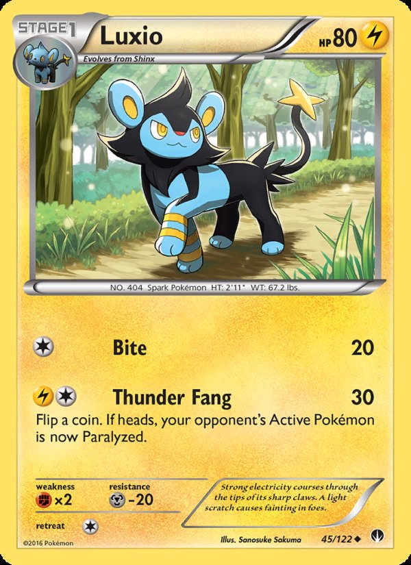 Luxio 45/122 - BREAKpoint Pokemon card