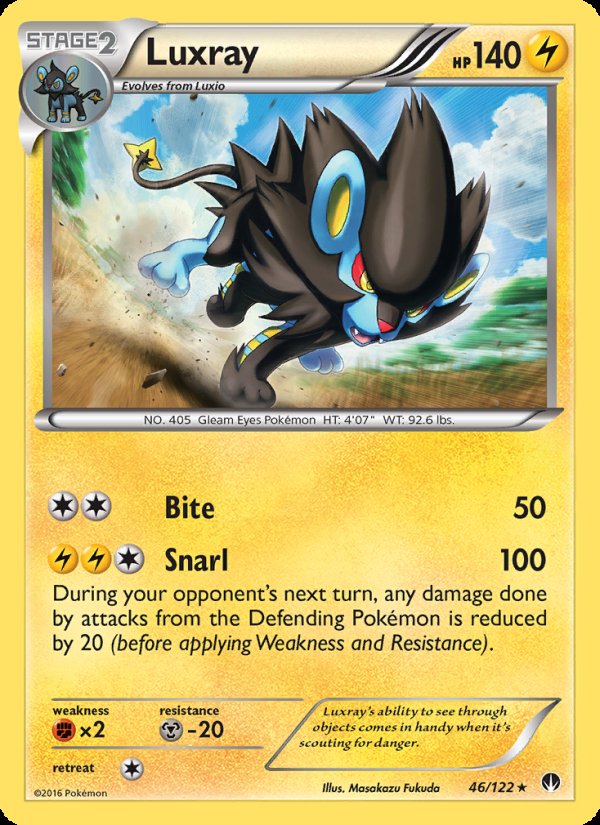 Luxray 46/122 - BREAKpoint Pokemon card